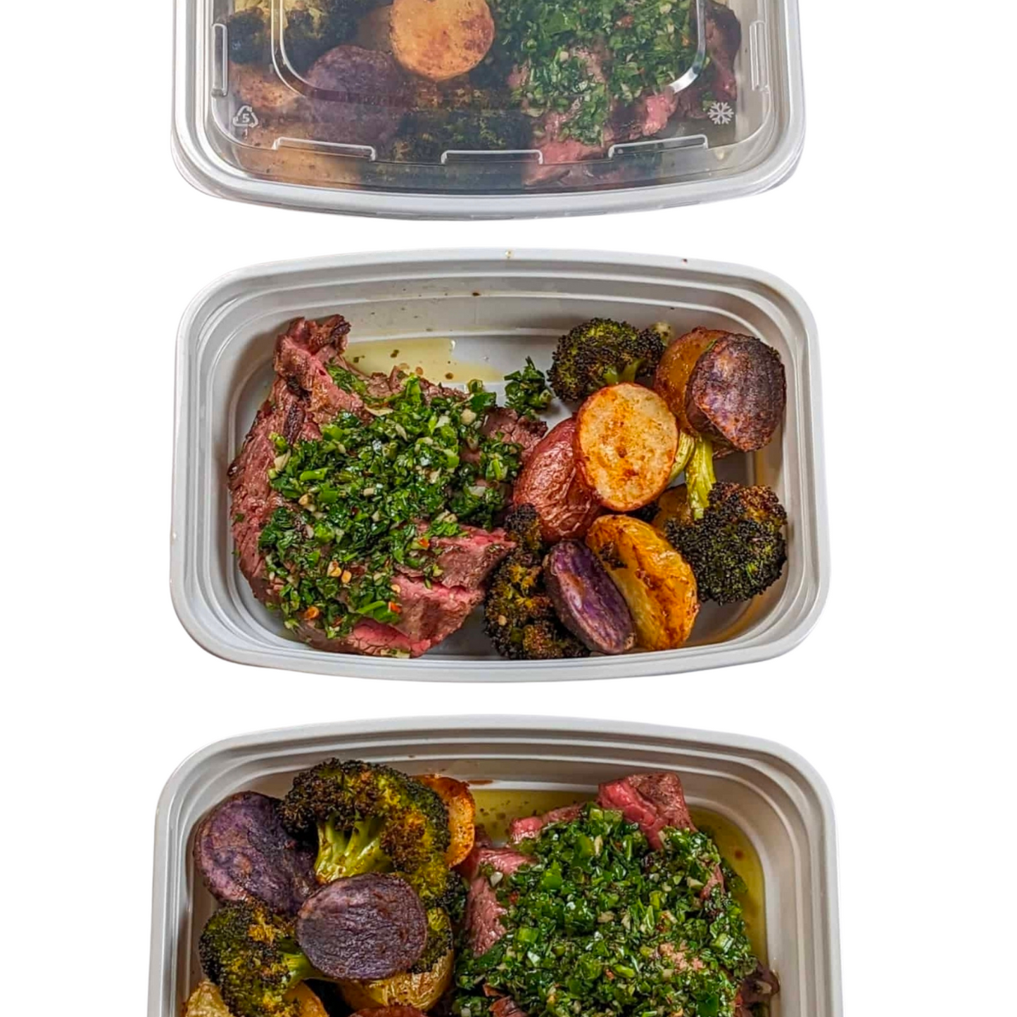 CHIMICHURRI STEAK WITH ROASTED POTATOES & BROCCOLINI