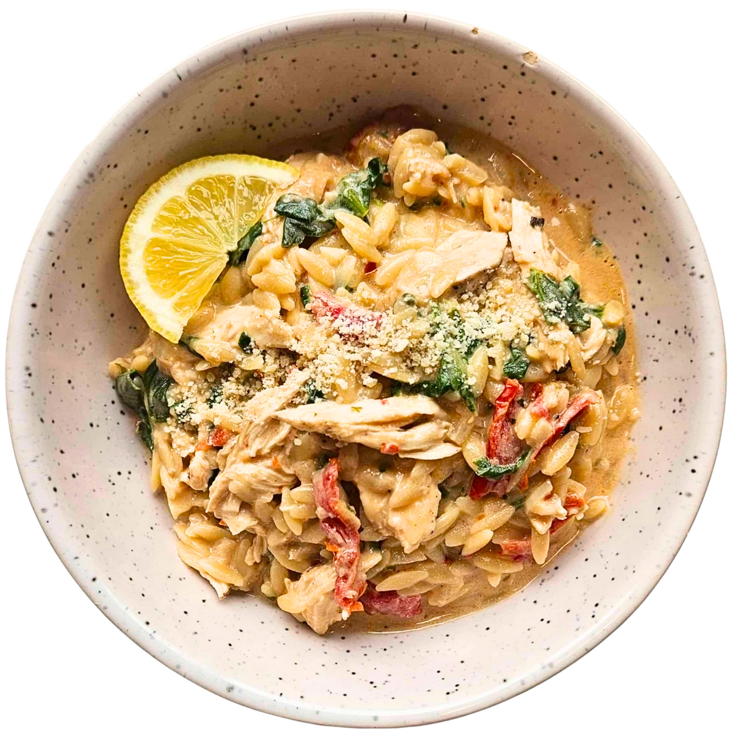 CREAMY TUSCAN CHICKEN WITH ORZO