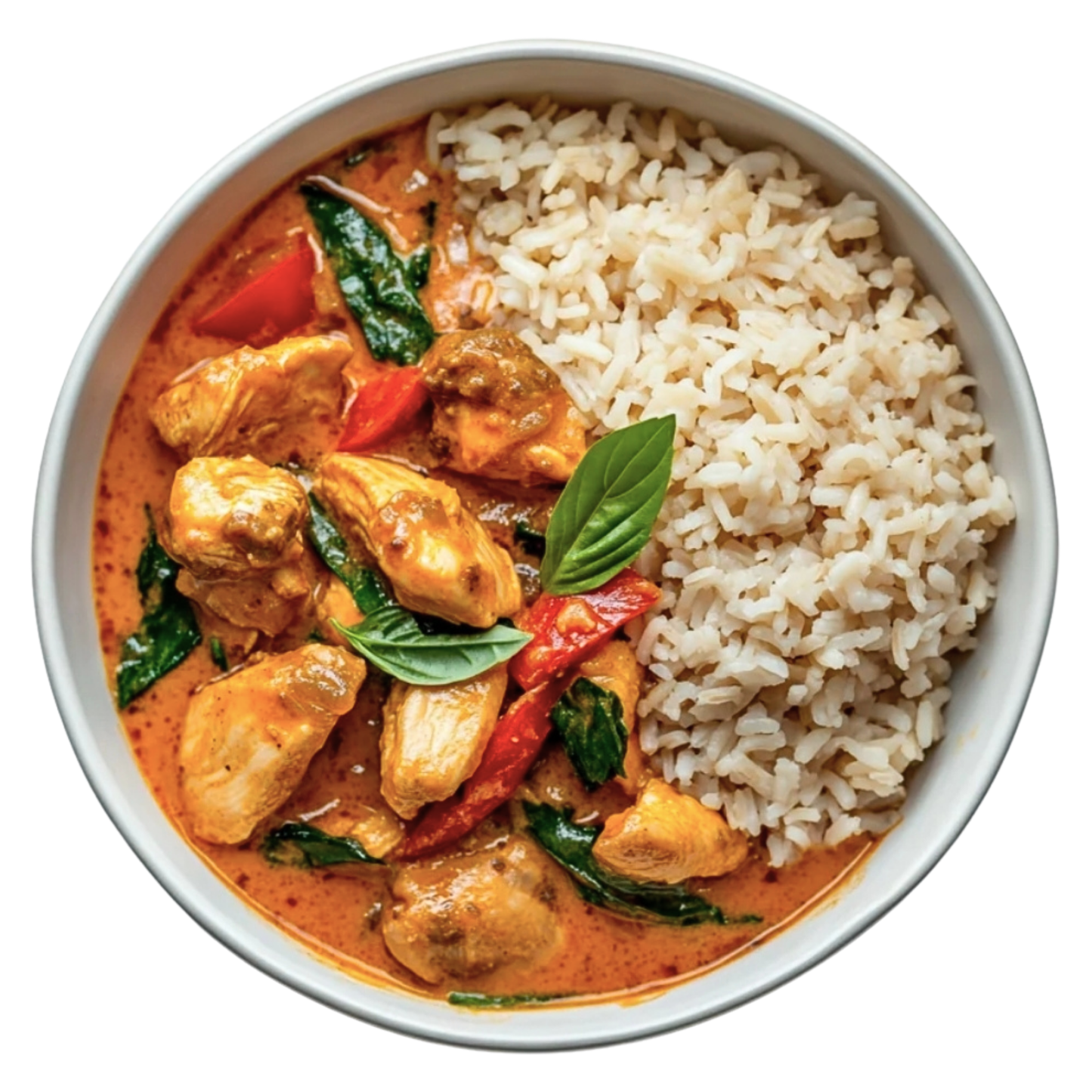 THAI RED COCONUT CURRY CHICKEN WITH BROWN RICE