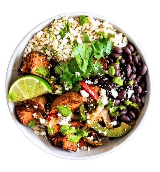 BLACK BEAN & SWEET POTATO BURRITO BOWL