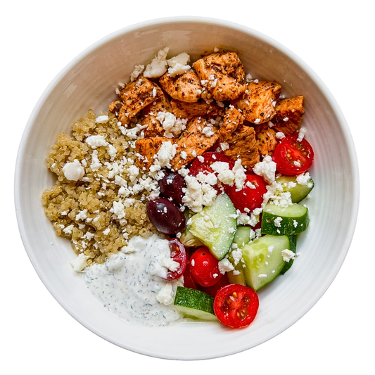 KETO MEDITERRANEAN CHICKEN BOWL